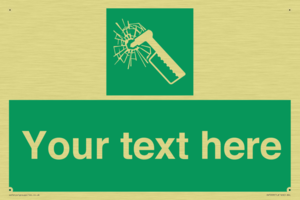 Custom sign safe condition emergency hammer